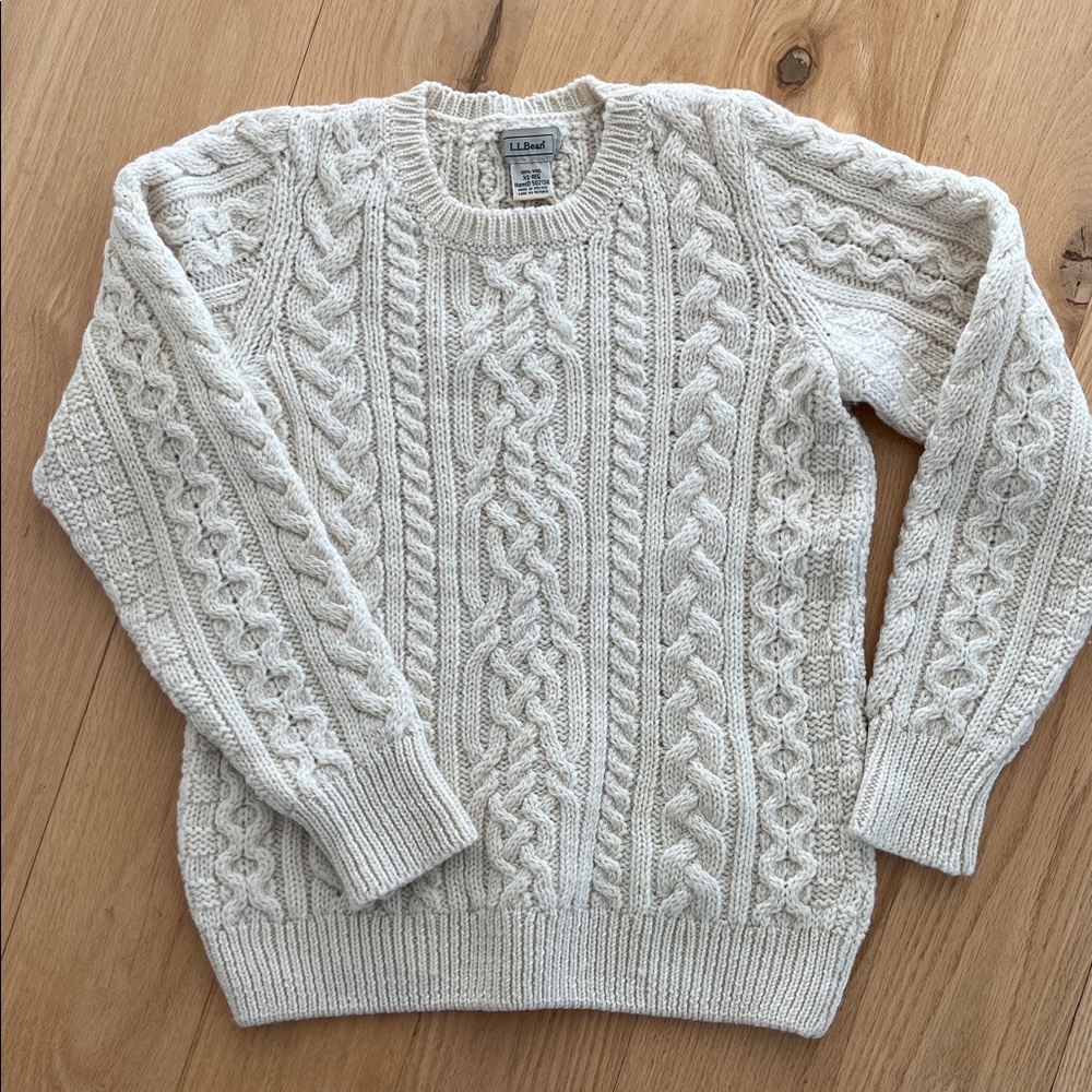 L.L. Bean Women’s 1965 Irish Fisherman Crewneck Sweater NWOT, Size XS